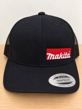 BASEBALL CAP Makita Tools Mesh Snapback Black Red Hat The Classics